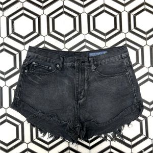 Denim Colab black denim shorts